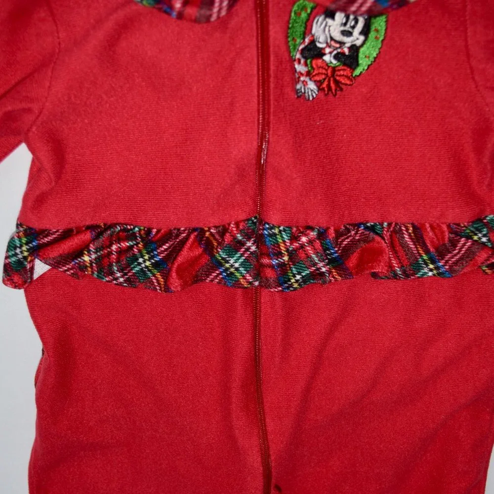 Disney Minnie Mouse Christmas Onesie P.J.'s